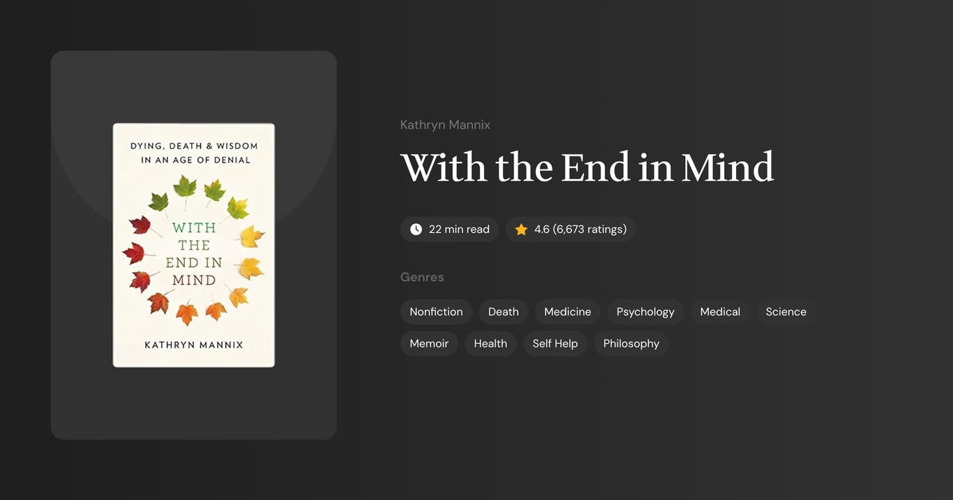 With the End in Mind Book Summary