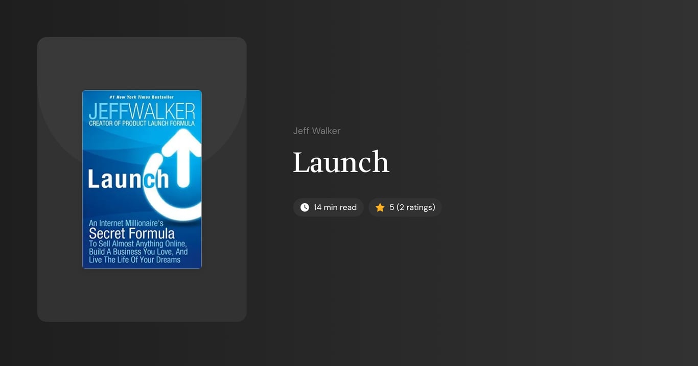 Launch Book Summary