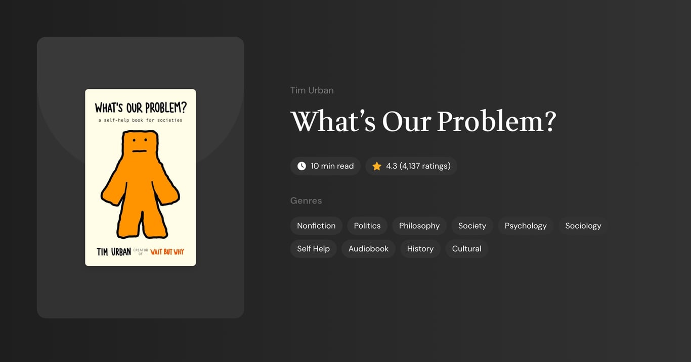 What’s Our Problem? Book Summary