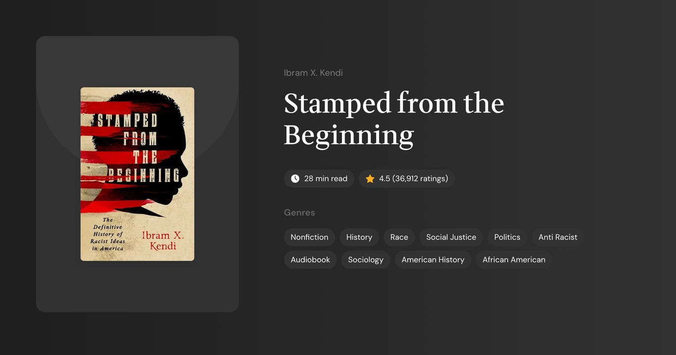 Stamped from the Beginning Book Summary