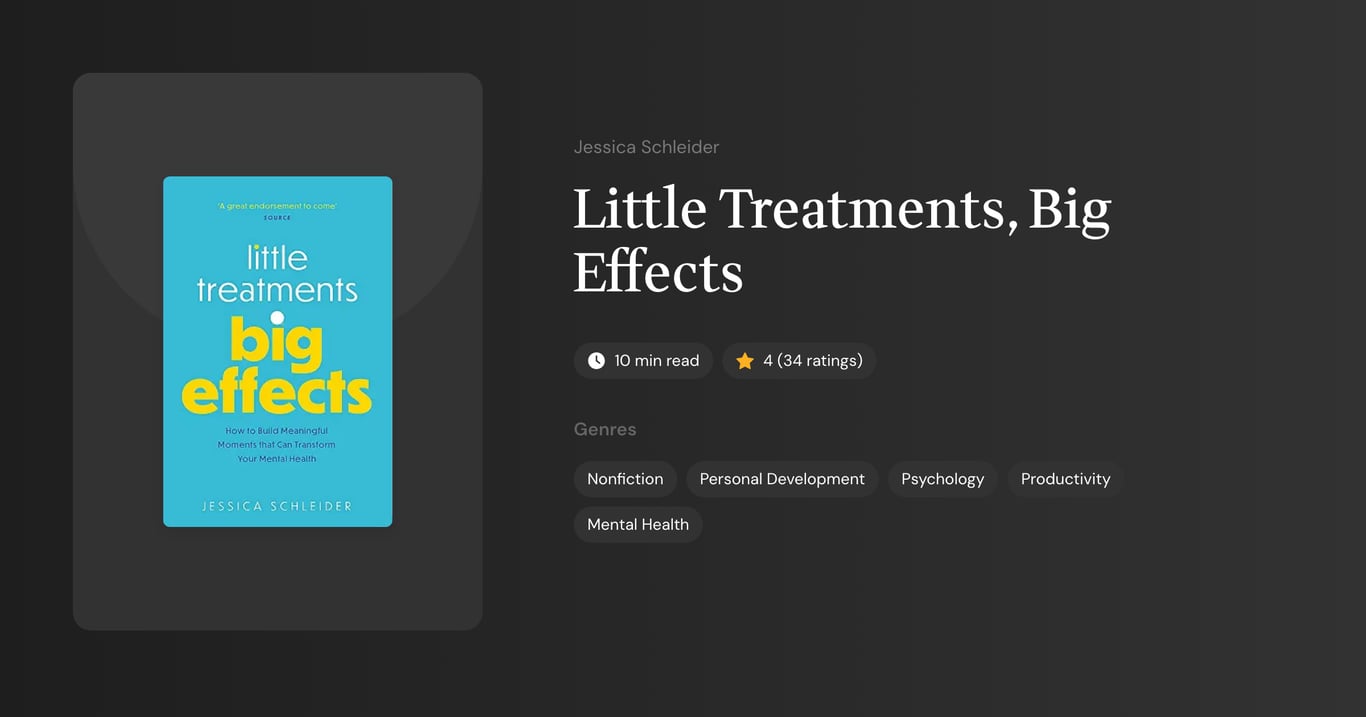 Little Treatments, Big Effects Book Summary