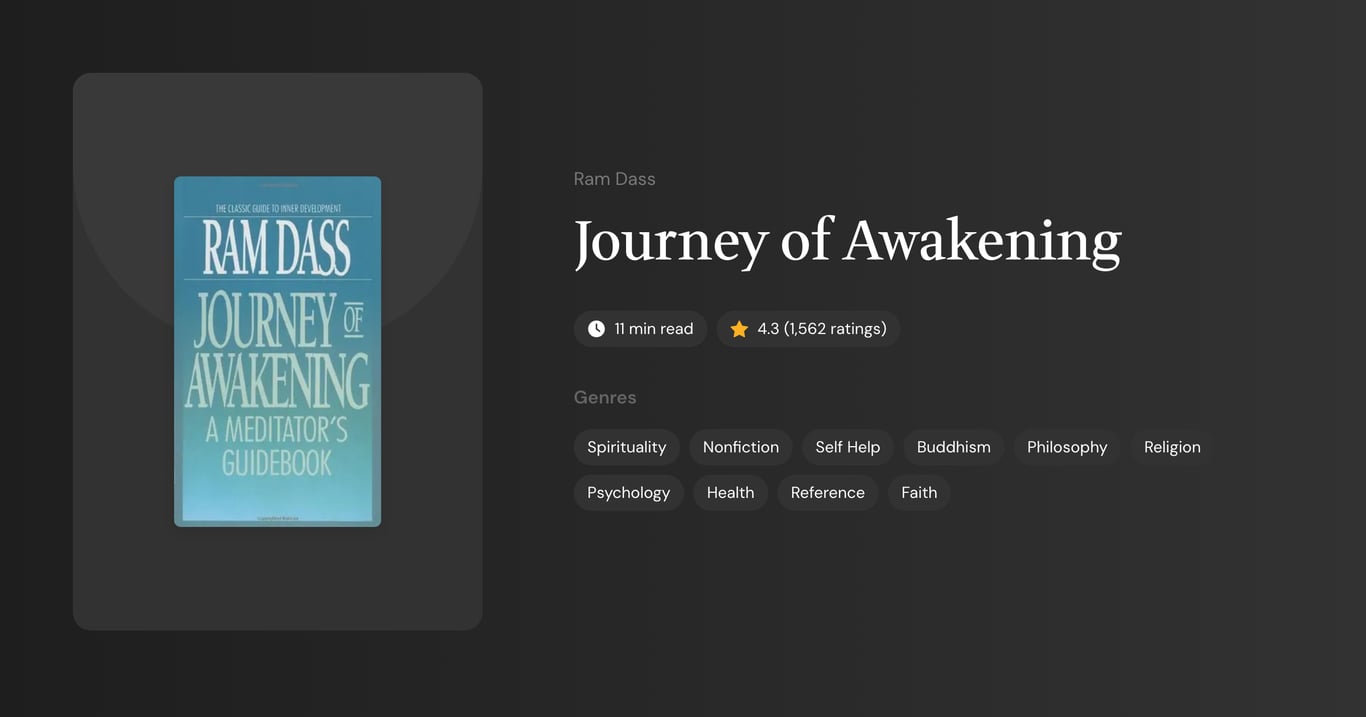 Journey of Awakening Book Summary