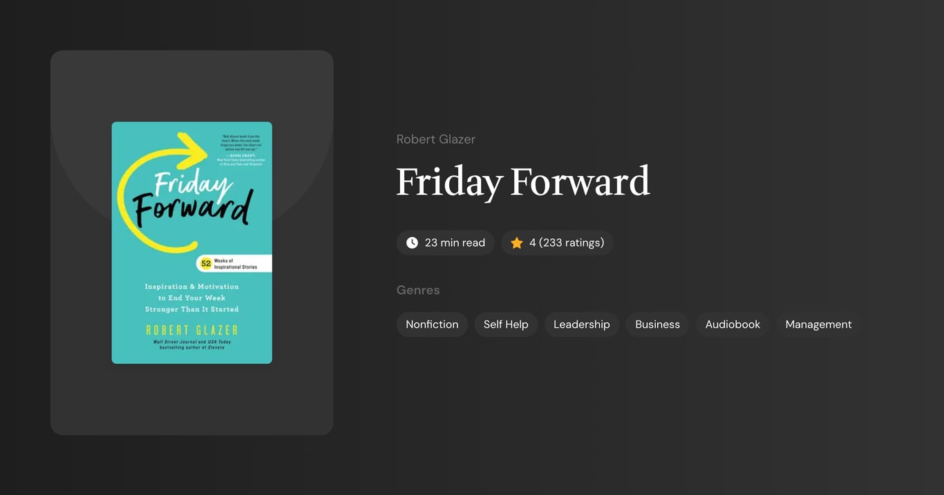 Friday Forward Book Summary