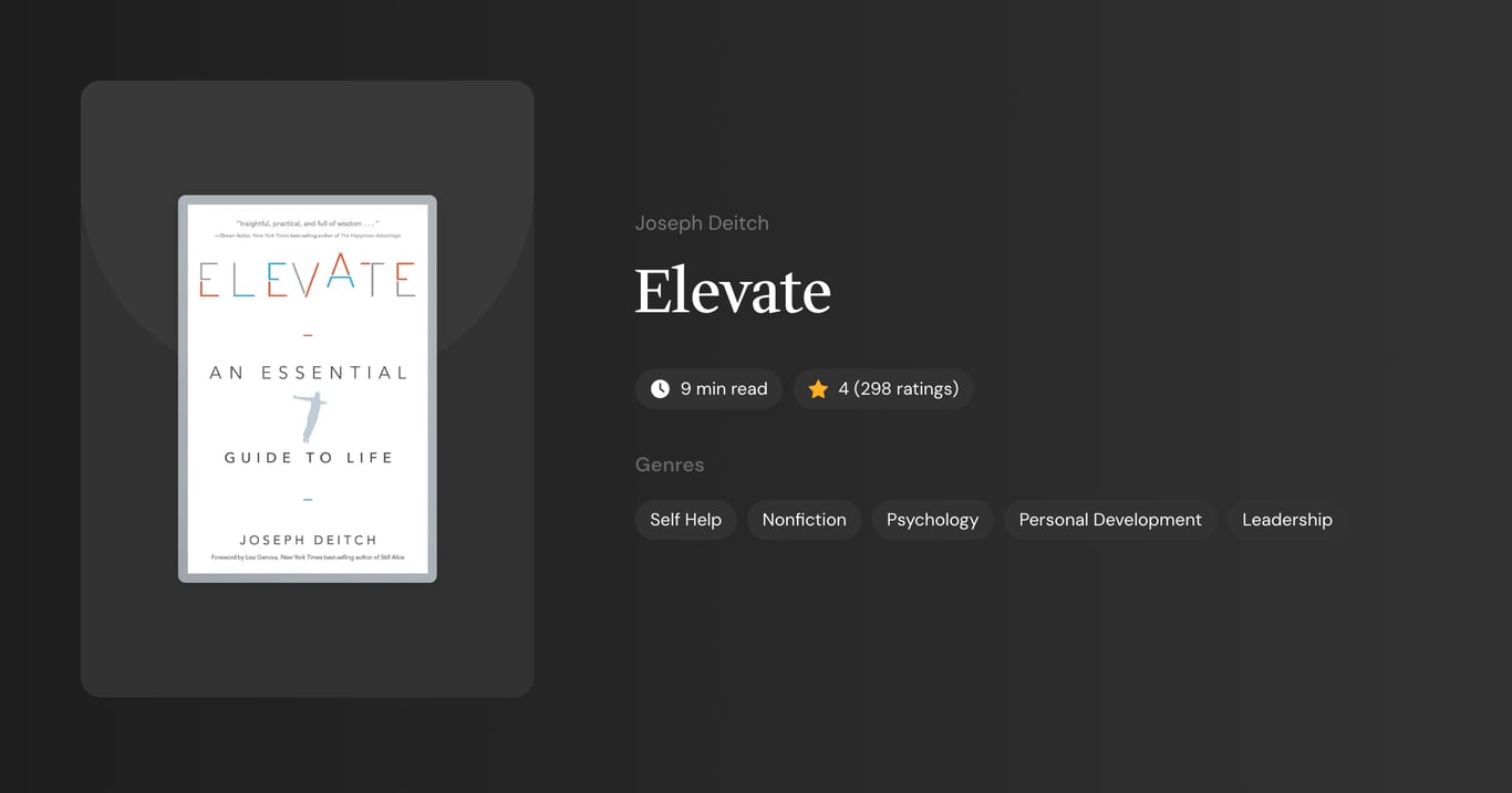 Elevate Book Summary