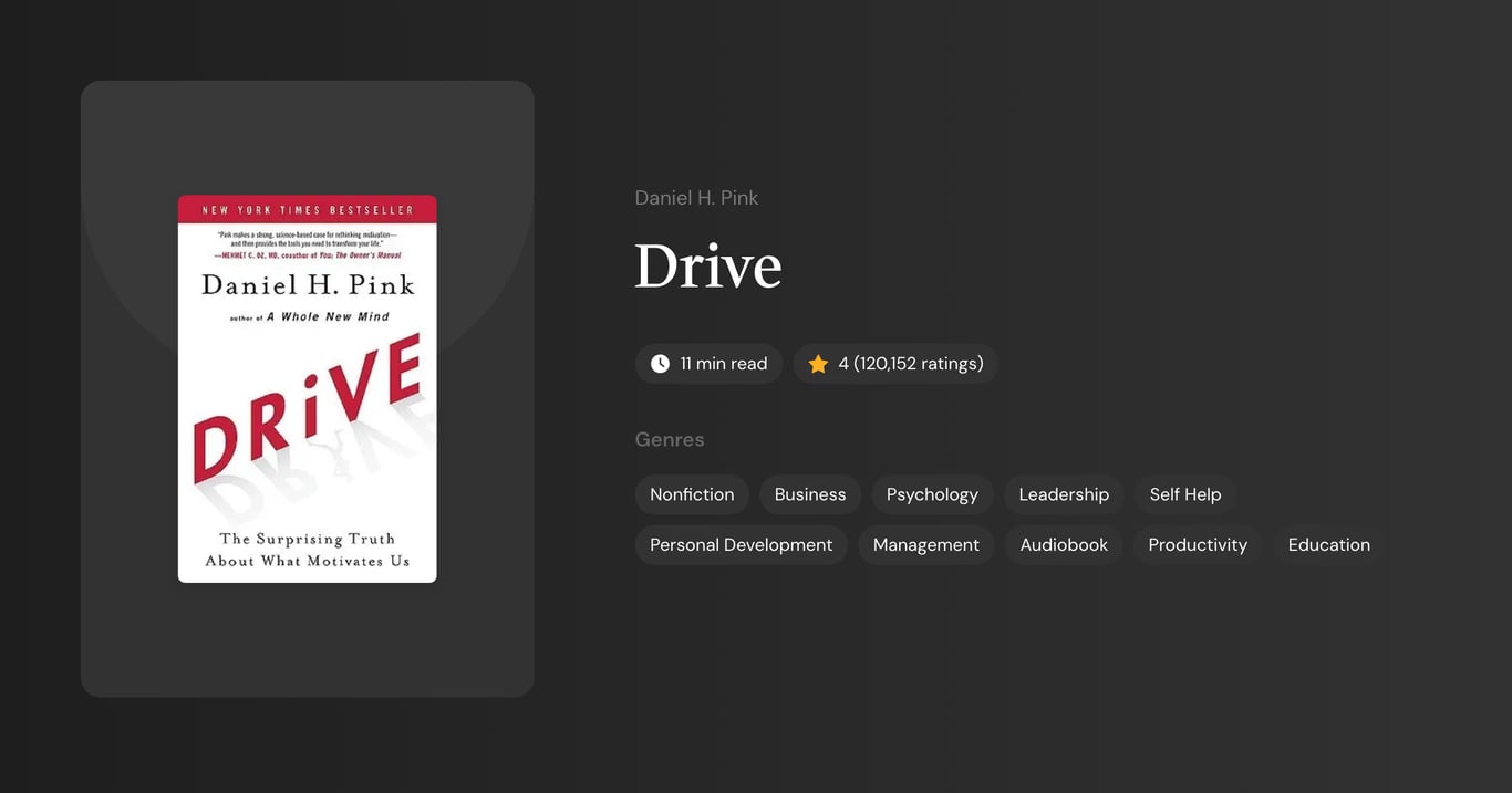 Drive Book Summary