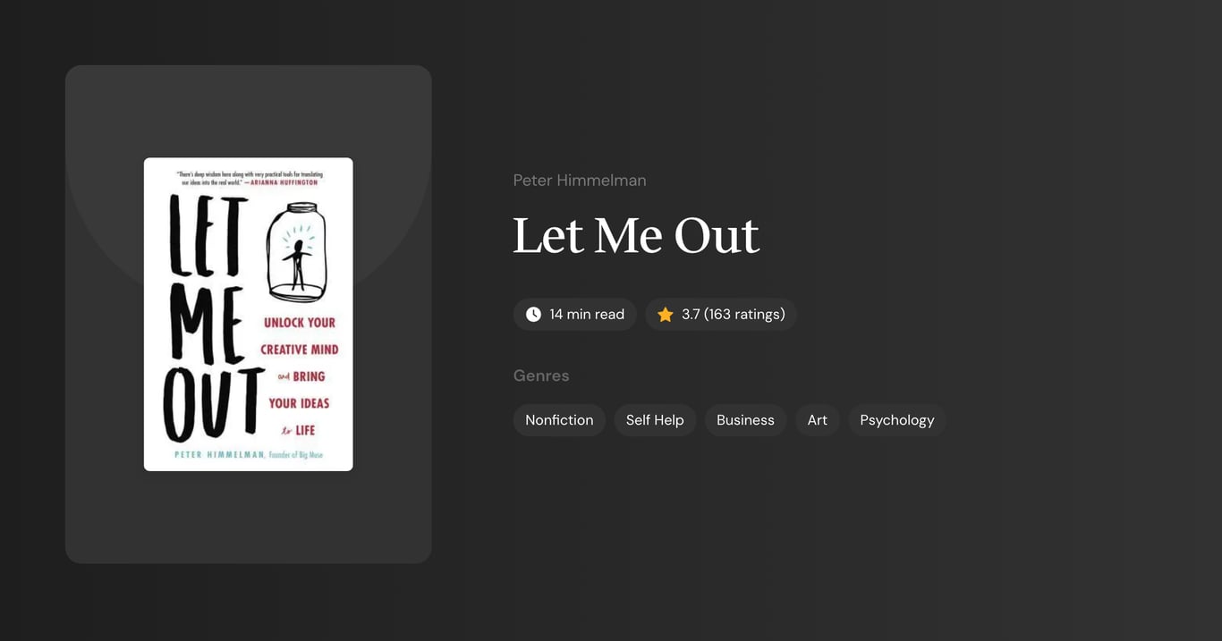Let Me Out Book Summary
