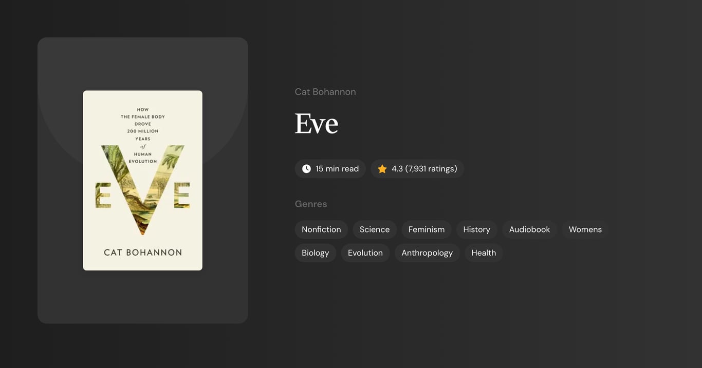 Eve Book Summary