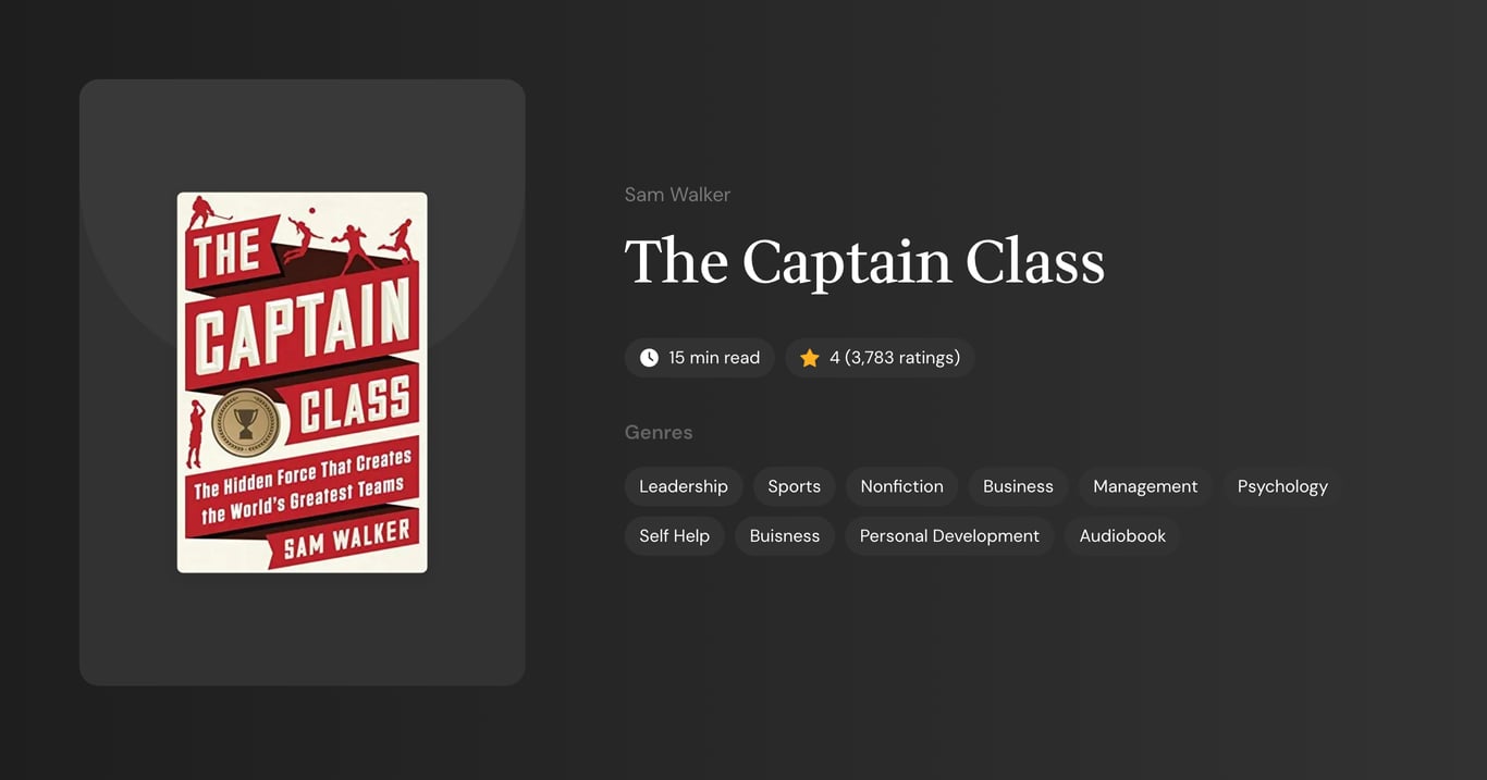 The Captain Class Book Summary
