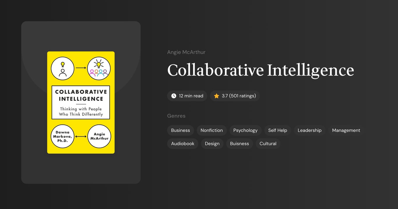 Collaborative Intelligence Book Summary