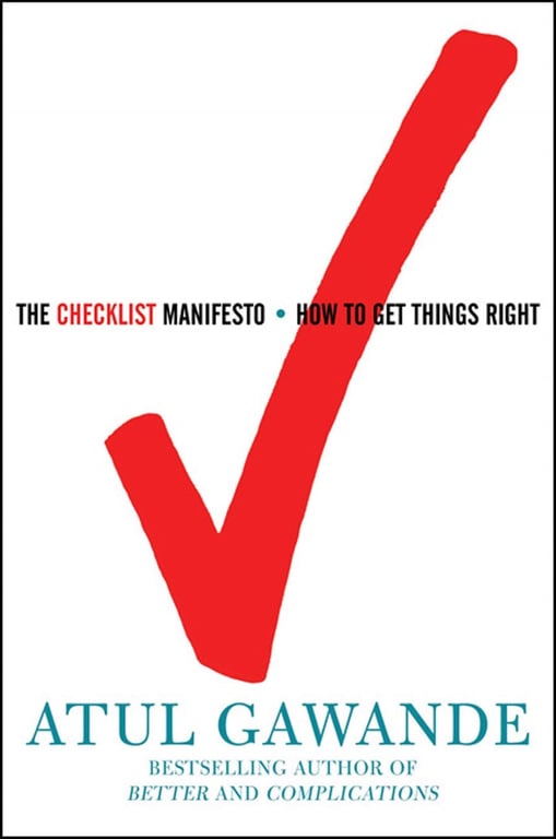 Book cover of The Checklist Manifesto by Atul Gawande