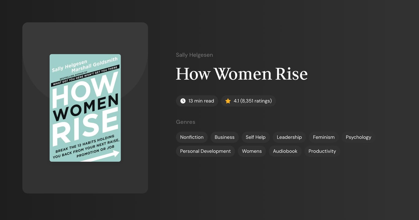 How Women Rise Book Summary