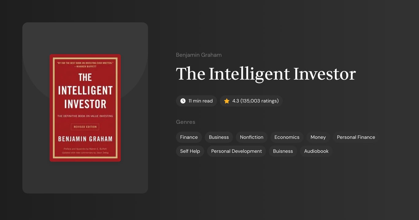 The Intelligent Investor Book Summary