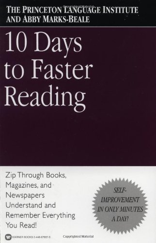 Book cover of 10 Days to Faster Reading by The Princeton Language Institute