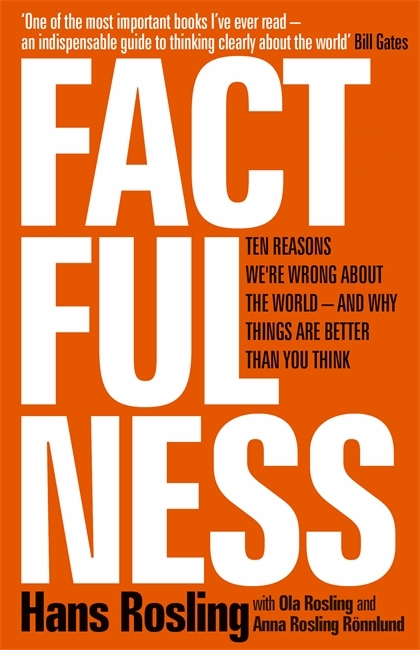 Book cover of Factfulness by Hans Rosling