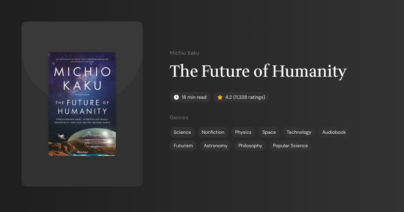 The Future of Humanity Book Summary