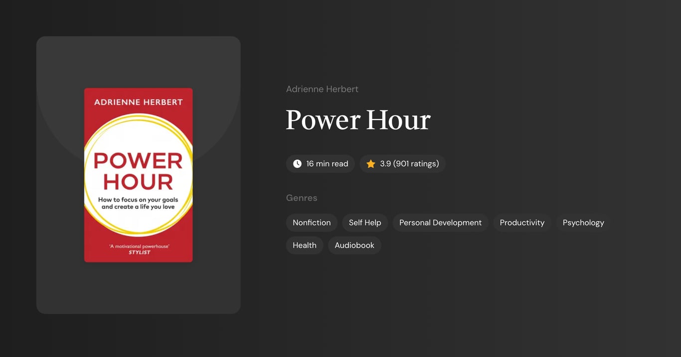 Power Hour Book Summary