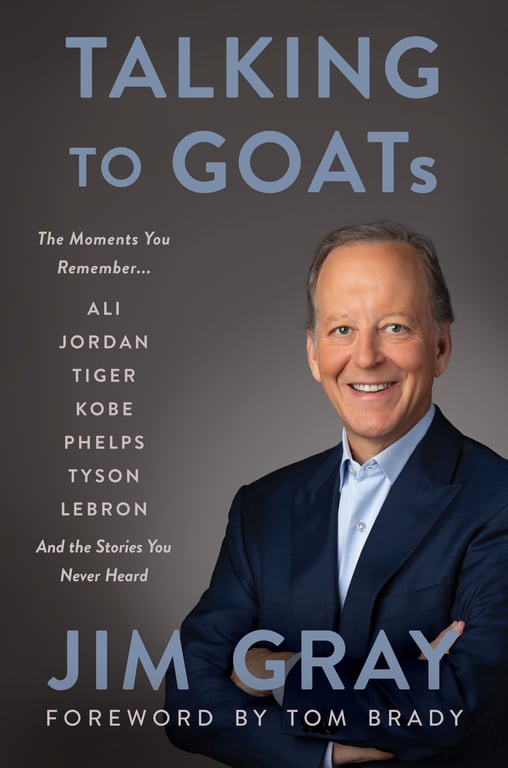 Book cover of Talking to GOATs by Jim Gray