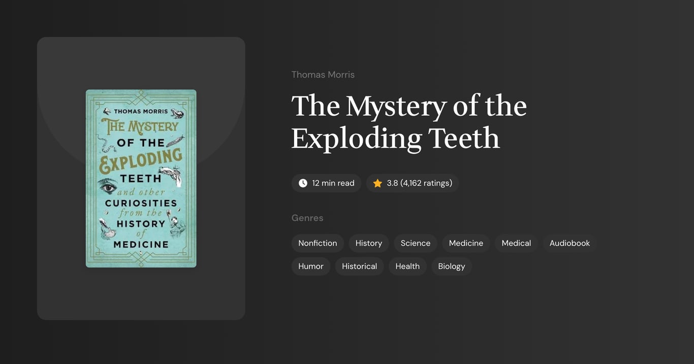 The Mystery of the Exploding Teeth Book Summary