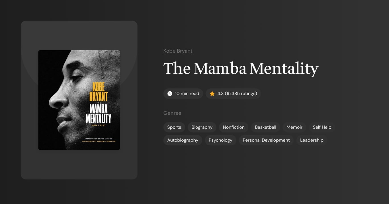 The Mamba Mentality Book Summary