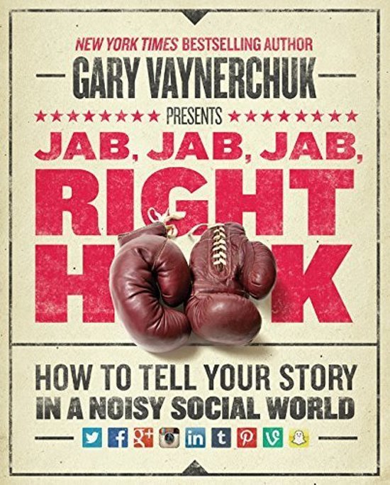 Book cover of Jab, Jab, Jab, Right Hook by Gary Vaynerchuk