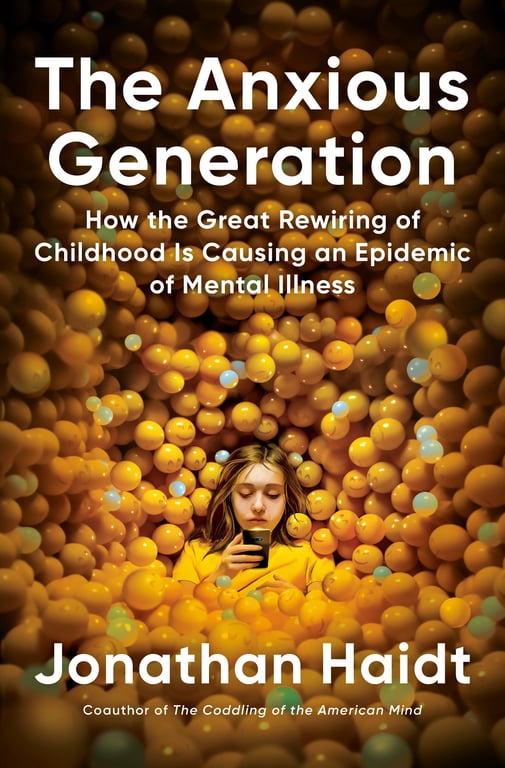 Book cover of The Anxious Generation by Jonathan Haidt