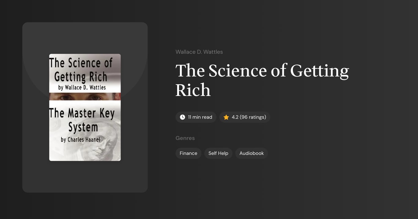 The Science of Getting Rich Book Summary
