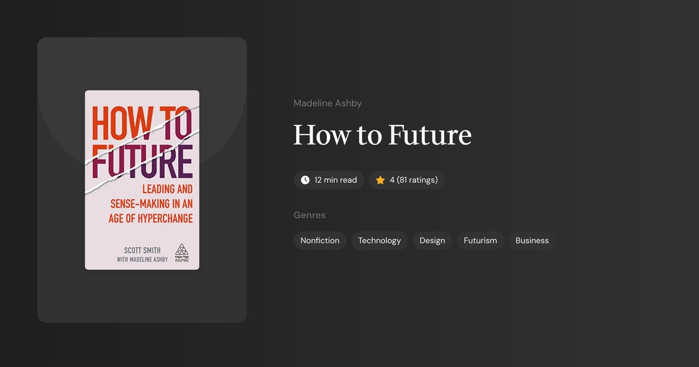 How to Future Book Summary