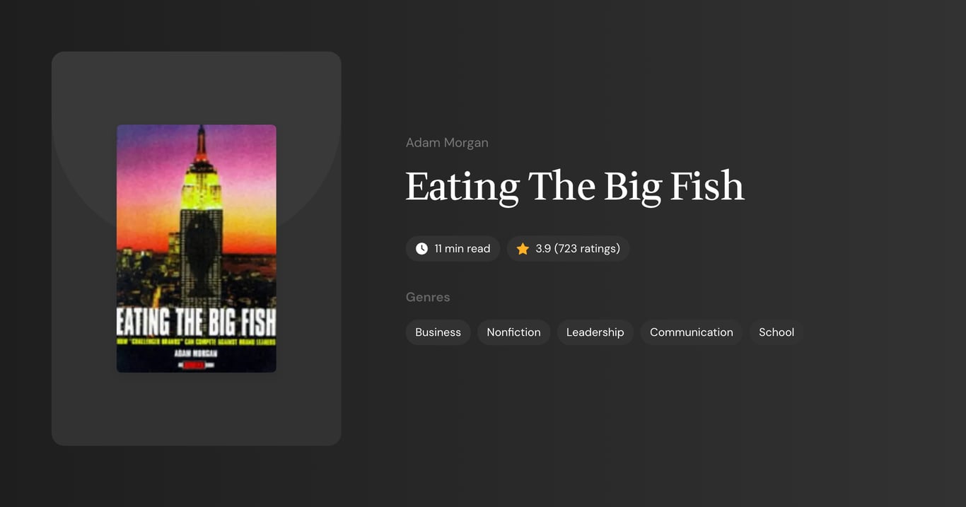 Eating The Big Fish Book Summary