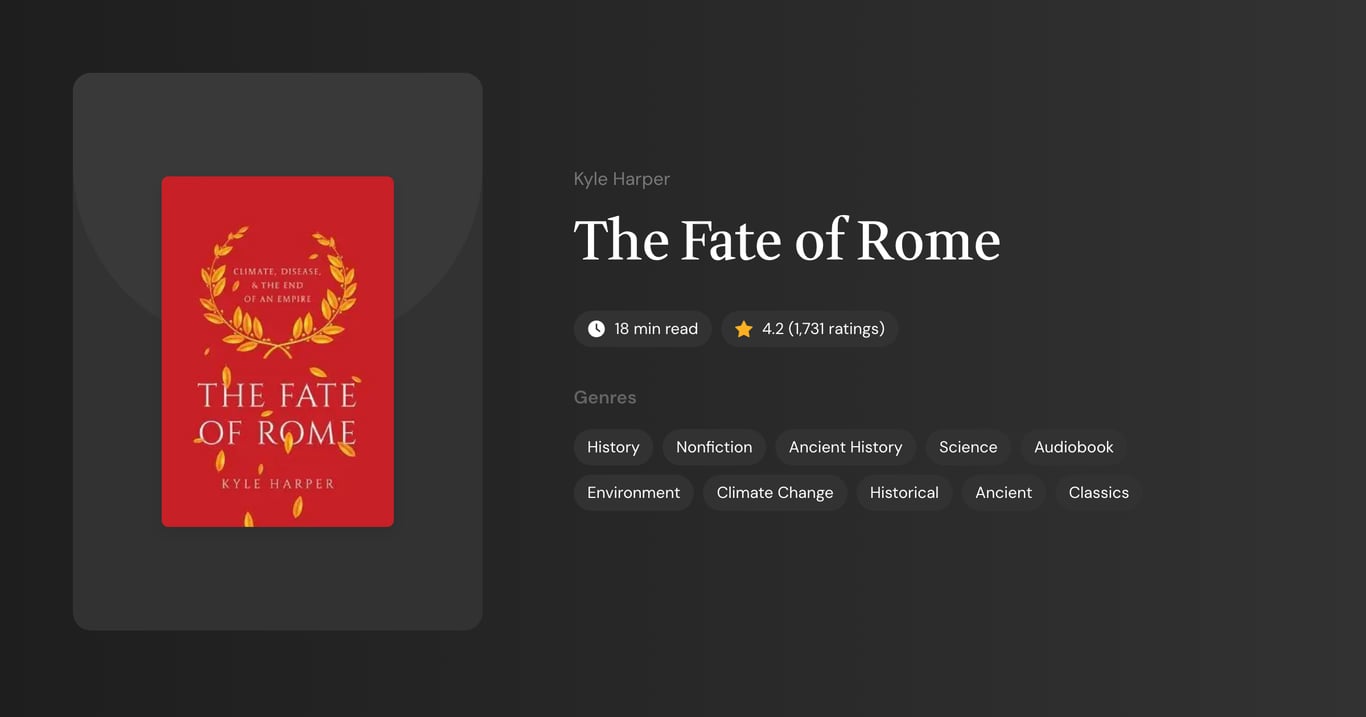 The Fate of Rome Book Summary