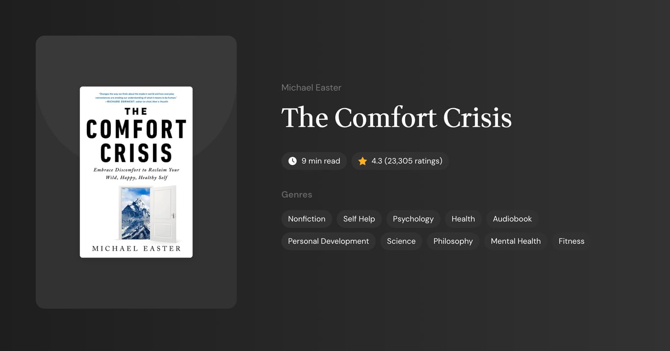 The Comfort Crisis Book Summary