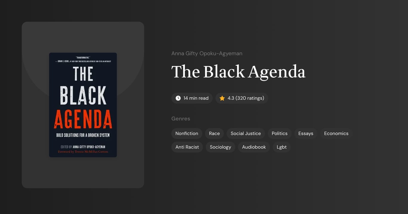 The Black Agenda Book Summary