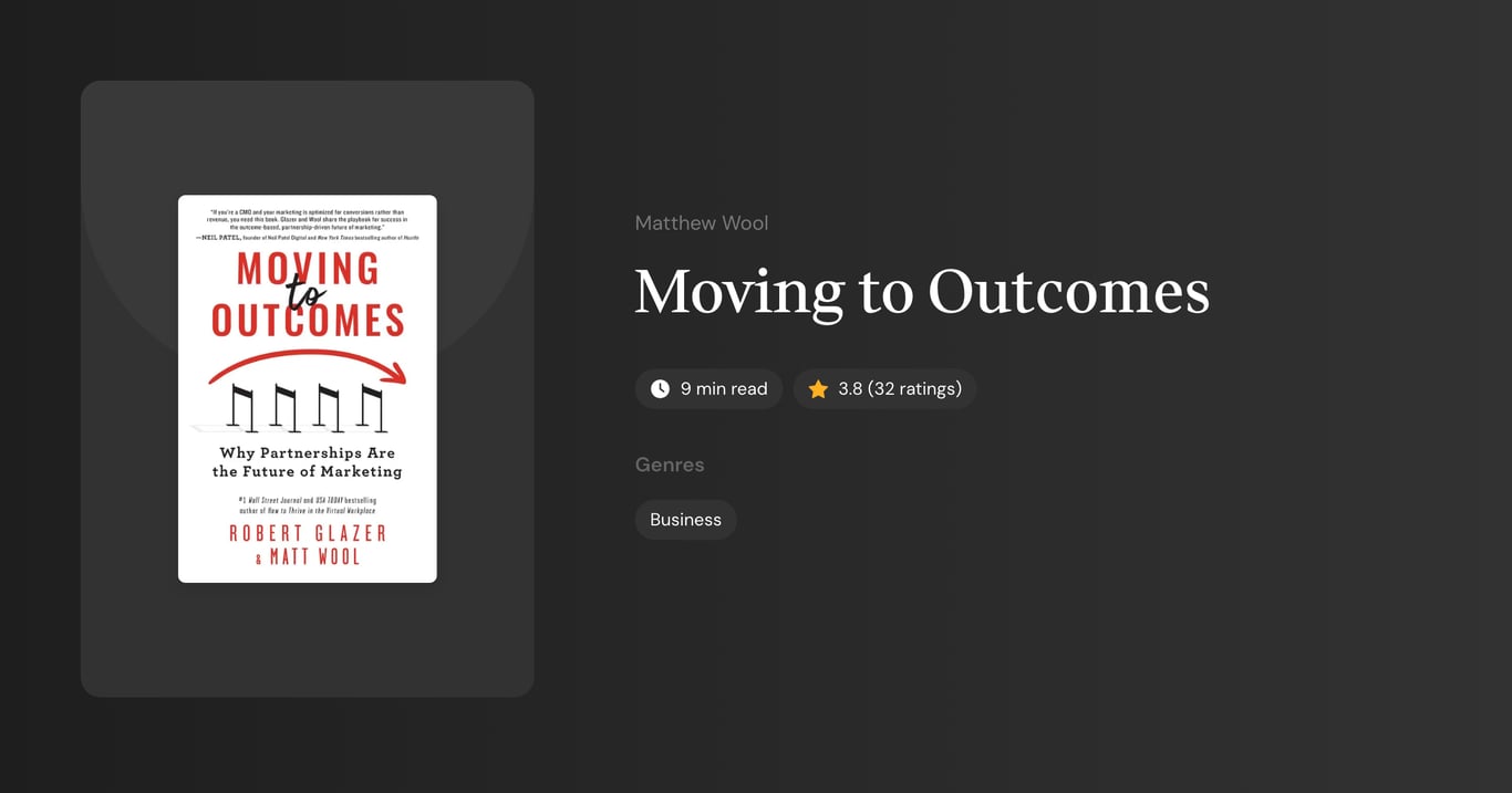 Moving to Outcomes Book Summary