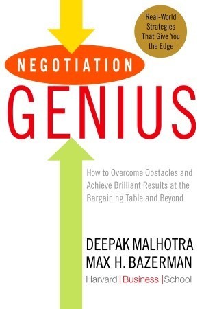 Book cover of Negotiation Genius by Deepak Malhotra