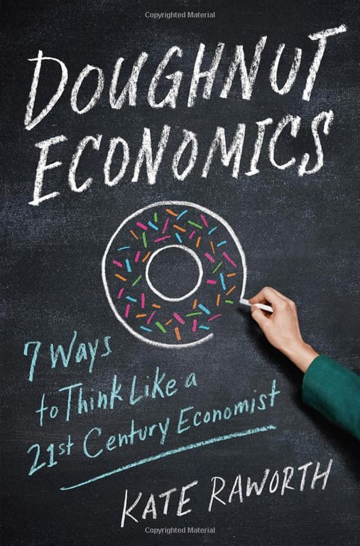 Book cover of Doughnut Economics by Kate Raworth