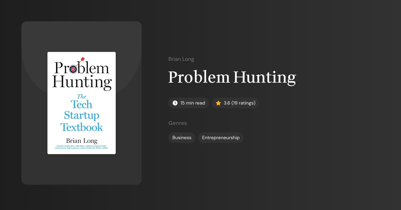 Problem Hunting Book Summary