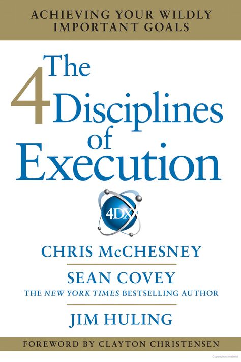 Book cover of The 4 Disciplines of Execution by Chris McChesney