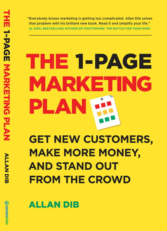 Book cover of The 1-Page Marketing Plan by Allan Dib