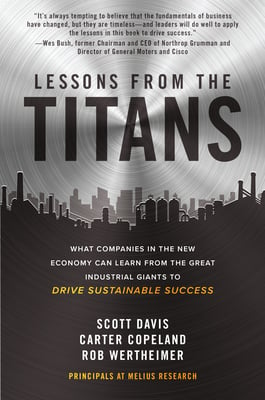 Book cover of Lessons from the Titans by Scott Davis