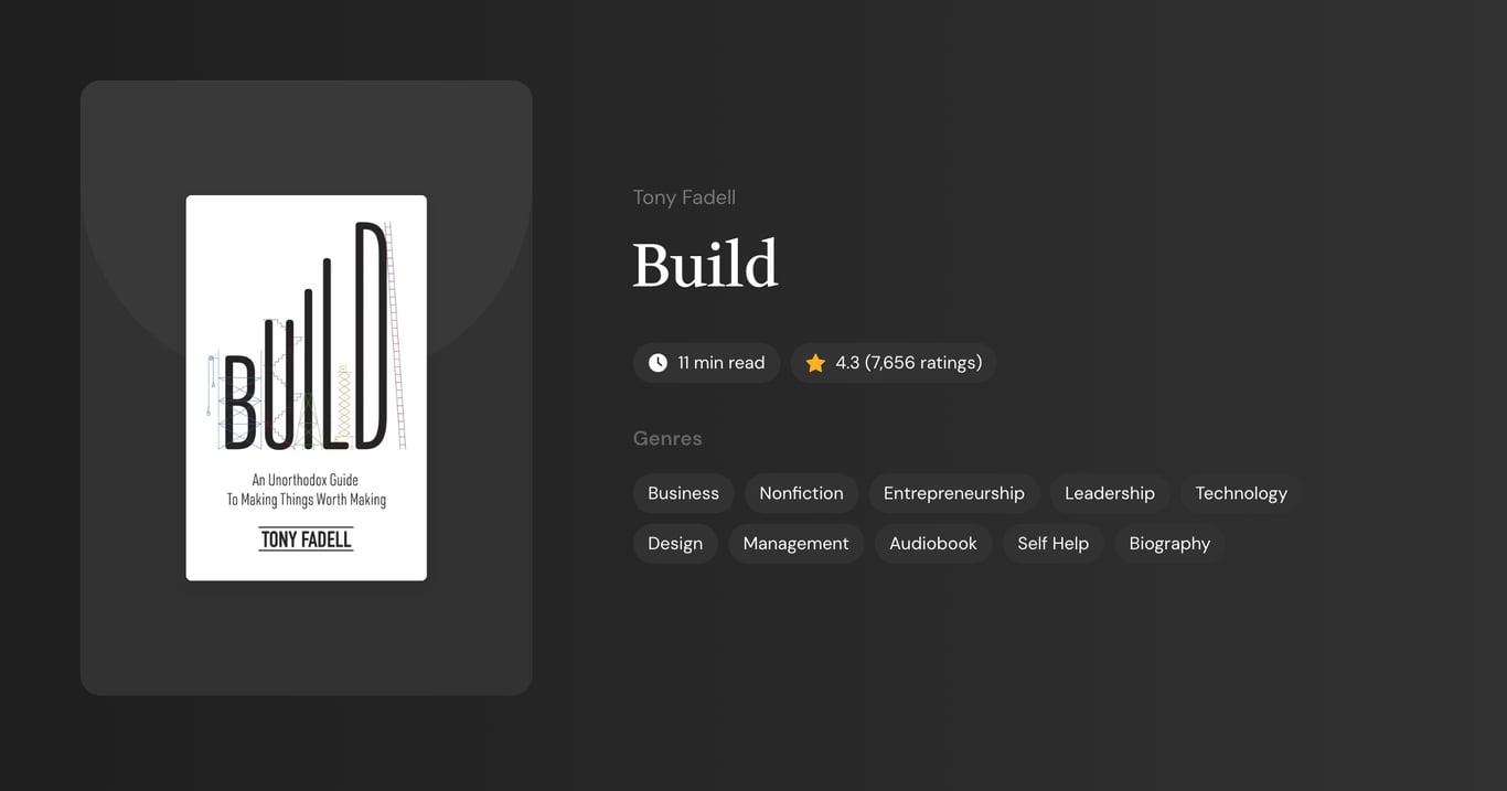 Build Book Summary