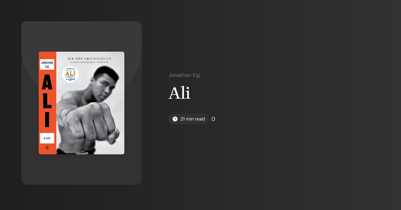 Ali Book Summary