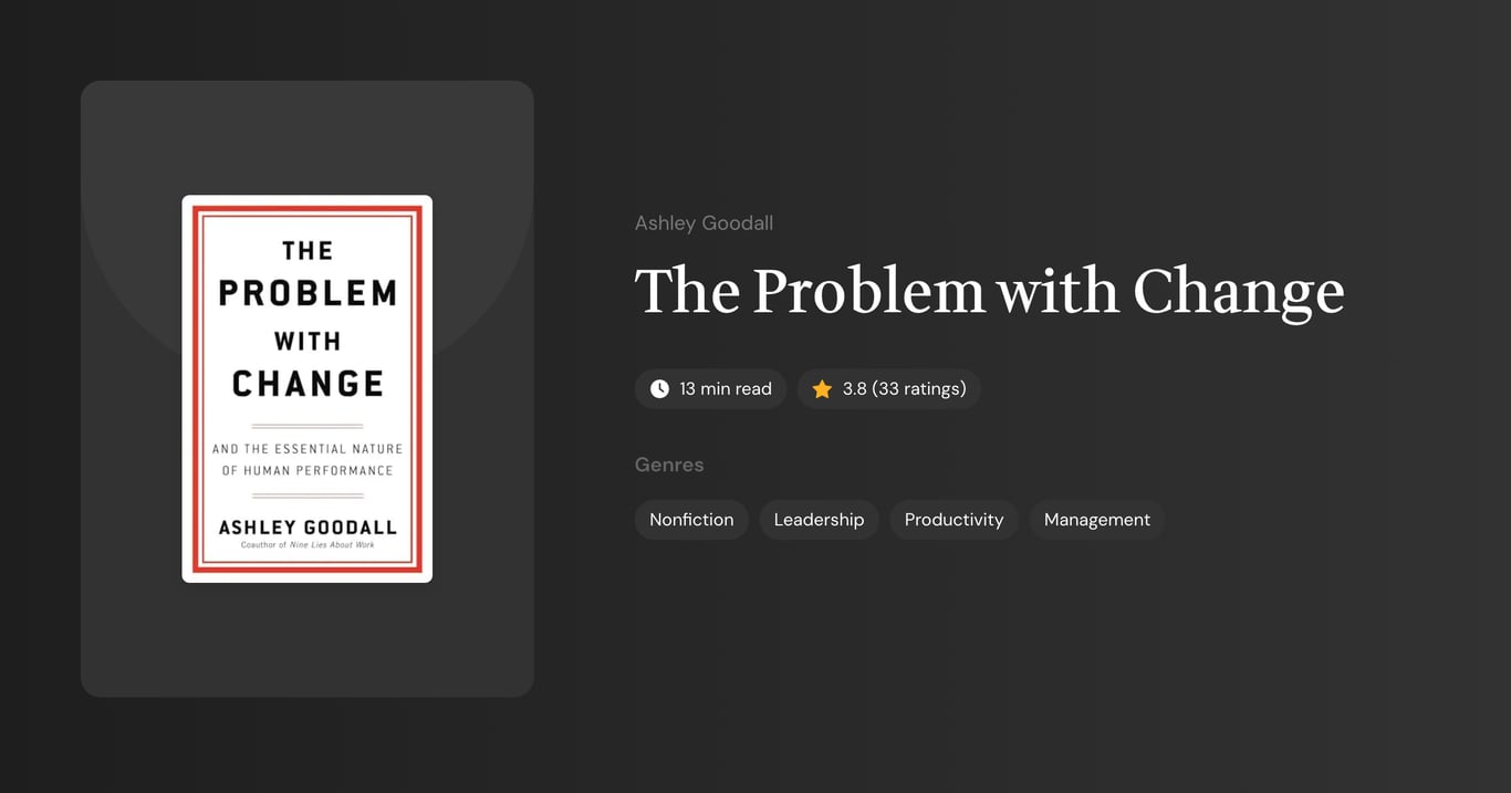 The Problem with Change Book Summary