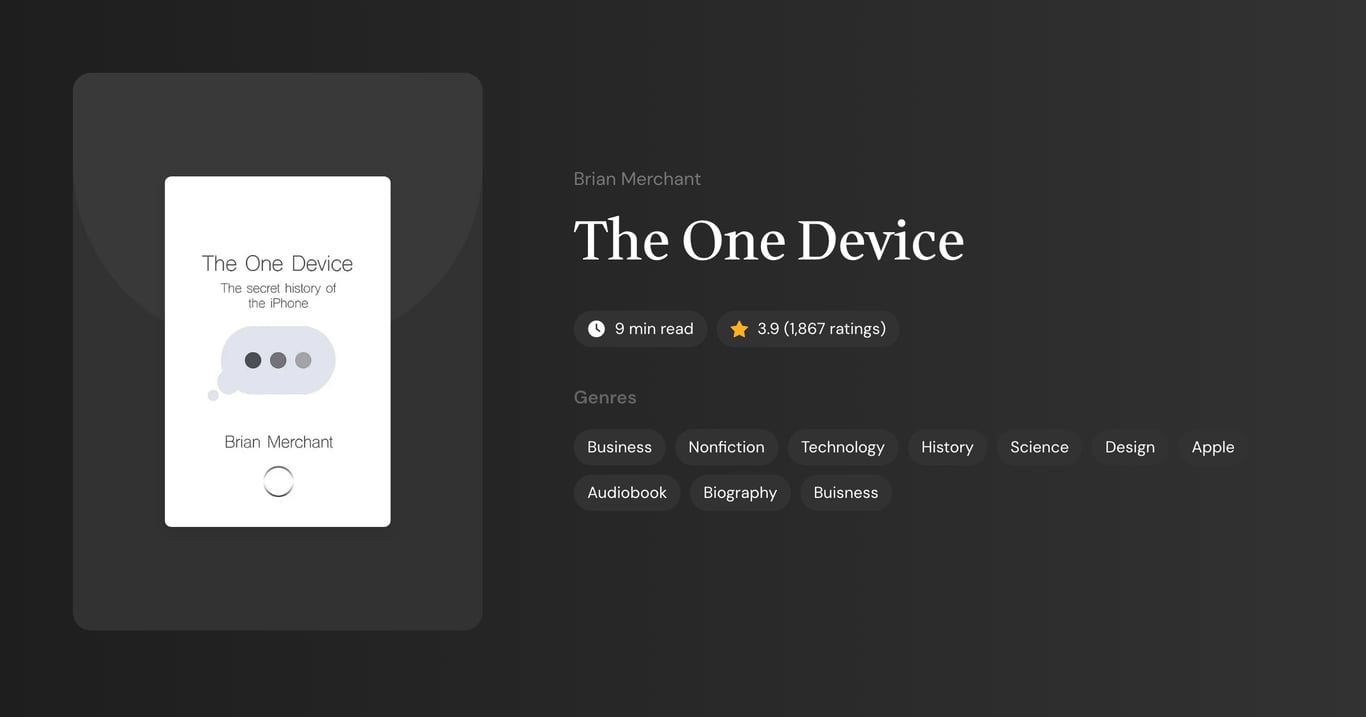 The One Device Book Summary