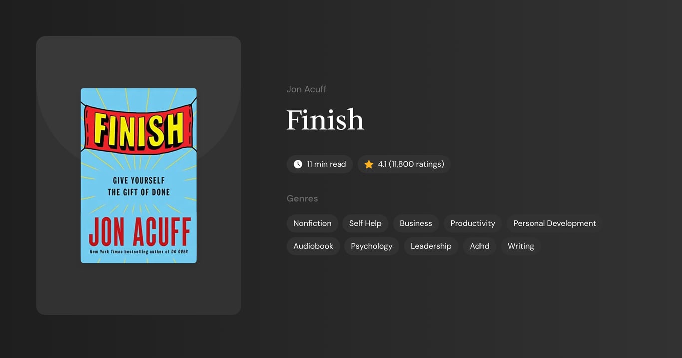 Finish Book Summary
