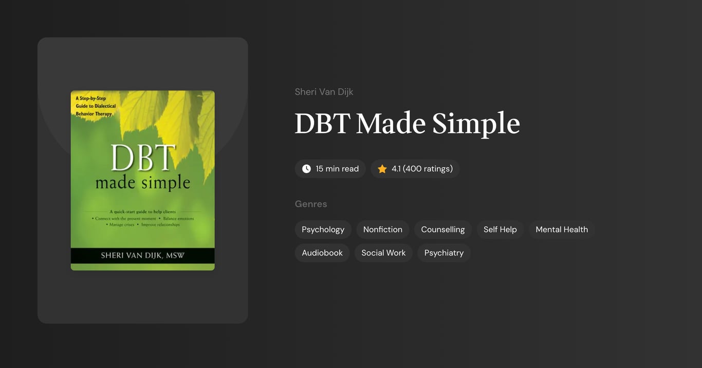 Dbt made simple book summary