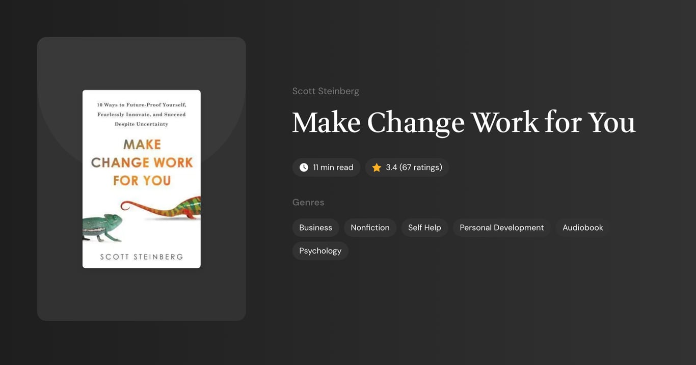 Make Change Work for You Book Summary
