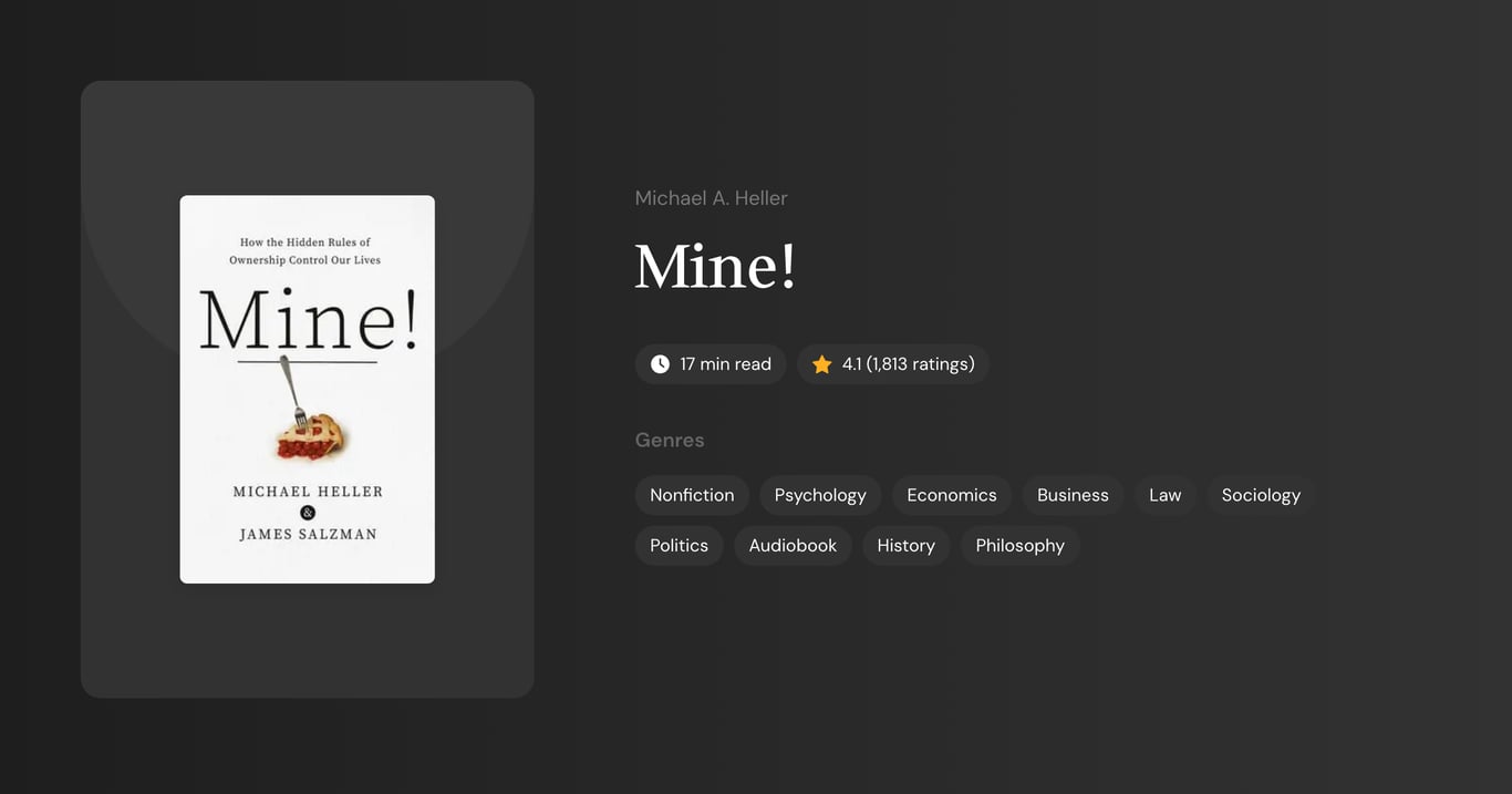 Mine! Book Summary