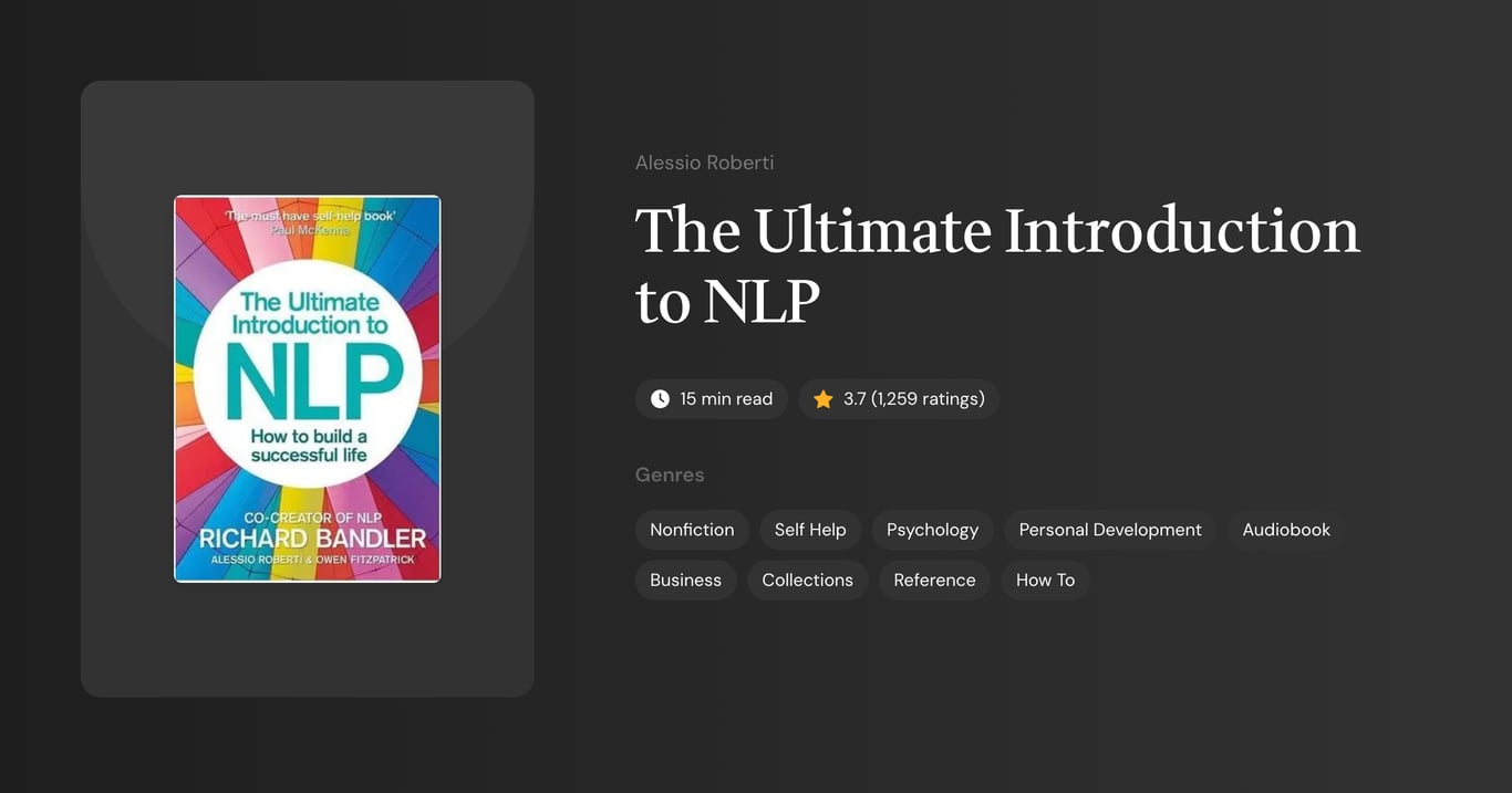 The Ultimate Introduction to NLP Book Summary