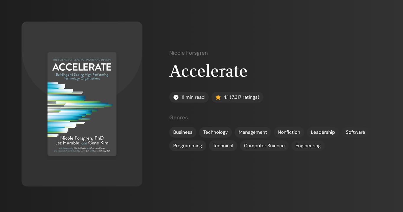 Accelerate Book Summary