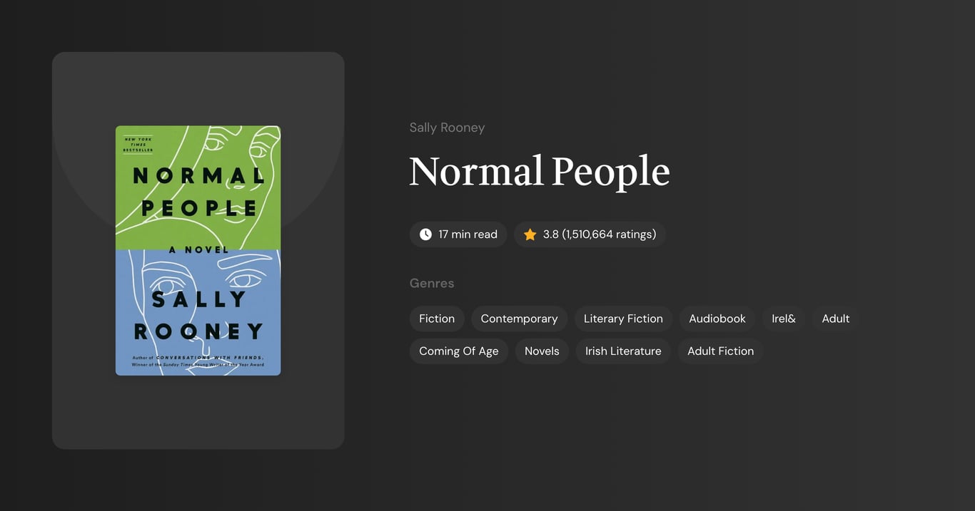 Normal People Book Summary