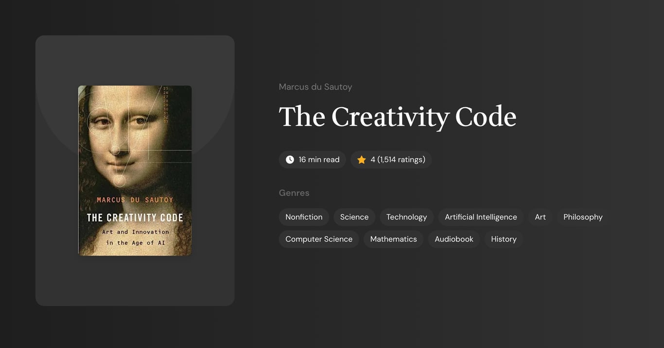 The Creativity Code Book Summary